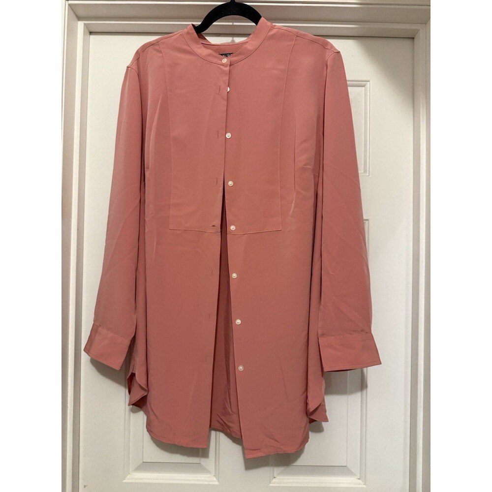 Lauren Ralph Lauren Pink Tunic Button Front Long Sleeve Size 1X  Old Money